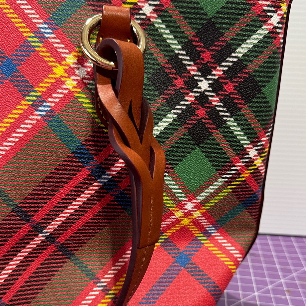 Dooney & Bourke Multicolor Plaid Tote and Wallet - Picture 8 of 16